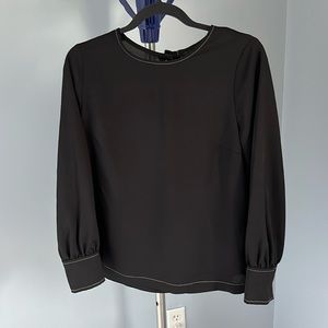 F&F Black Back Button Blouse Size 10